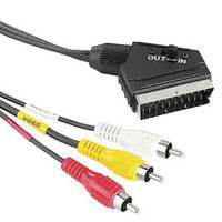 Hama Video Connecting Cable Scart Male Plug - 3 RCA Male Plugs, 1.5 m (00043178)